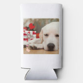 Custom 2 foto Schattigee familie huisdier Kinder h Seltzer Blikjeskoeler (Achterkant)