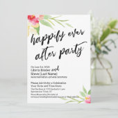 Custom 2 gelukkig ooit na het feest bloemenhand kaart (Staand voorkant)