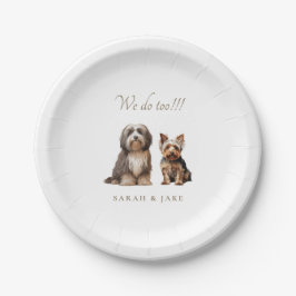 Custom 2 Pet Wedding  Papieren Bordje