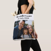 Custom 2 Photo and Text Personalized Tote Bag (Dichtbij)
