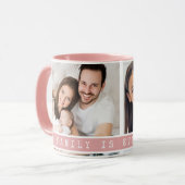 Custom 2 Photo Collage Family Afbeelding Quote Roz Mok (Voorkant links)