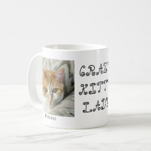 Custom 2 Photo Crazy Kat Lady Cute Coffee Mok
