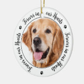 Custom 2 Photo Pet Loss Herdenking Dog Memorial Keramisch Ornament (Links)