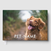 Custom 2 Photo With Your Pet Dog 2 Name Picture On Gastenboek (Voorkant)