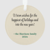 Custom, 2-Sides Red & Green Bouquet Acrylic Ornament (achterkant)