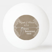 Custom 2 werd een bruiloft pingpongbal (Voorkant)