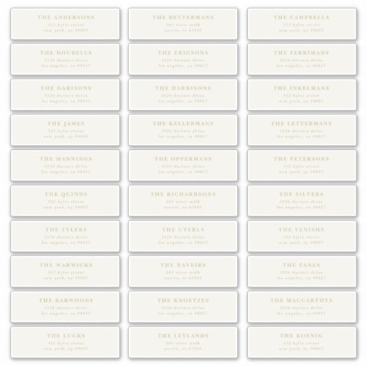 Custom 30 x Individual Editable Address Stickers (Voorkant)