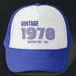 Custom 30th 40th 50th 60th Birthday Squad Trucker Pet<br><div class="desc">Custom 30e 40e 50e 60e Verjaardag Squad Trucker Hat</div>