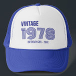 Custom 30th 40th 50th 60th Birthday Squad Trucker Pet<br><div class="desc">Custom 30e 40e 50e 60e Verjaardag Squad Trucker Hat</div>