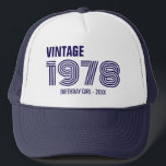 Custom 30th 40th 50th 60th Birthday Squad Trucker Pet<br><div class="desc">Custom 30e 40e 50e 60e Verjaardag Squad Trucker Hat</div>