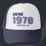 Custom 30th 40th 50th 60th Birthday Squad Trucker Pet<br><div class="desc">Custom 30e 40e 50e 60e Verjaardag Squad Trucker Hat</div>