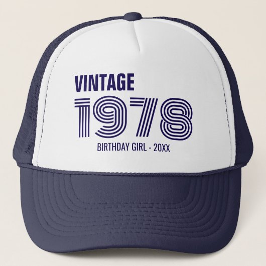 Custom 30th 40th 50th 60th Birthday Squad Trucker Pet (Voorkant)