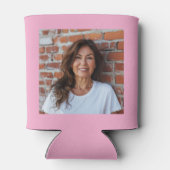 Custom 30th Birthday Pink Gold With Photo Blikjeskoeler (Achterkant)