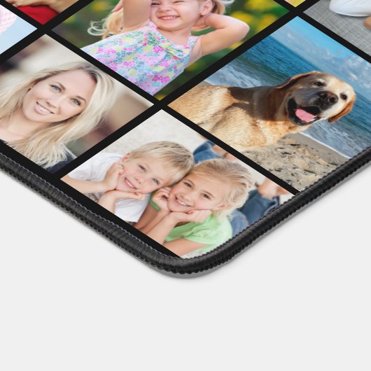 Custom 32 fotocollage zwart bureaumat (Hoek)