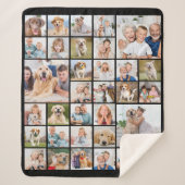 Custom 33 Photo Collage Family Friends Keepsake Sherpa Deken (Voorkant)