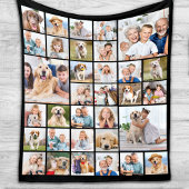 Custom 33 Photo Collage Family Friends Keepslag Fleece Deken