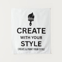 Custom 34x40" Personalized Company Tapestry Wandkleed