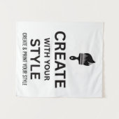 Custom 34x40" Personalized Company Tapestry Wandkleed (Voorkant (horizontaal))