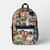 Custom 35 fotocollage zwart afgedrukt bedrukte rugzak (Voorkant)