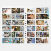 Custom 36 x photo collage Personalized Fleece Deken (Voorkant (Horizontaal))