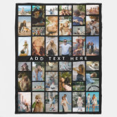 Custom 36 x photo collage Personalized  Fleece Deken (Voorkant)