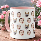 Custom 3 Baby Face Coffee Mug Mok