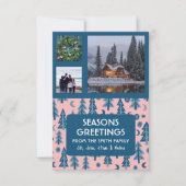 CUSTOM 3 FOTO'S Retro Pine Trees Kerstmis (Voorkant)