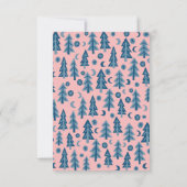 CUSTOM 3 FOTO'S Retro Pine Trees Kerstmis (Achterkant)