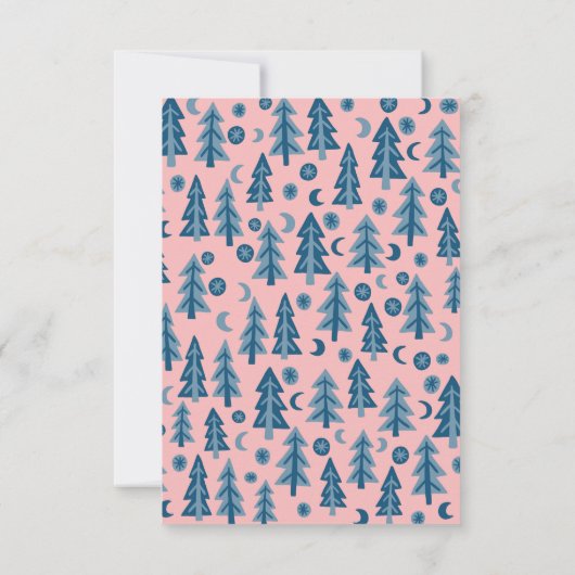 CUSTOM 3 FOTO'S Retro Pine Trees Kerstmis (Achterkant)