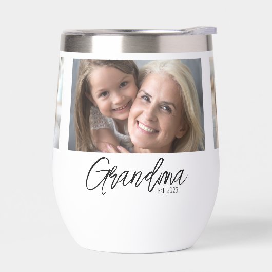 Custom 3 Photo Grandma Established Year (Links)