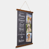 Custom 3 Photo Pet Loss Gift Dog Memorial Hangend Wandkleed (Gebogen)