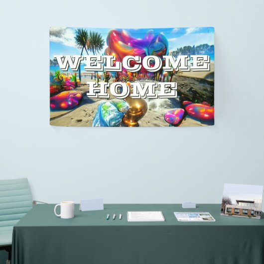 Custom 3 'x 5' Welkom Home Vinyl Banner - Persoon (Beurs)