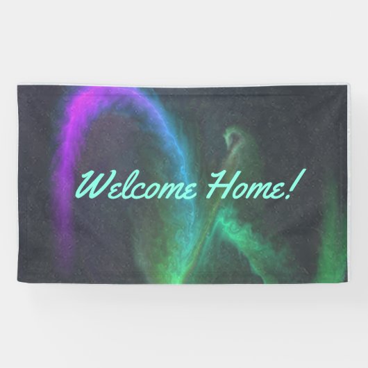 Custom 3 'x 5' Welkom Home Vinyl Banner - Persoon (Horizontaal)