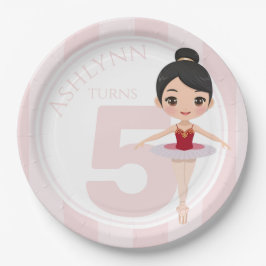 Custom 3D Cute Red Ballerina for Girls Birthday | Papieren Bordje