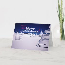 Custom 3D SNOWY MERRY CHRISTMAS SEASON'S GREETING Feestdagen Kaart