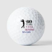 Custom 40th 50th 60th 70th 80th Birthday Favors Golfballen (Voorkant)