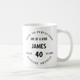 Custom 40th Birthday Mug - Aged to Perfection - Pe Koffiemok
