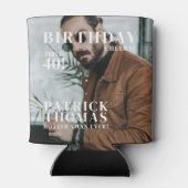 Custom 40th Birthday Party Magazine Hoesje Cheers Blikjeskoeler (Achterkant)