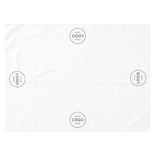 Custom 4 Circle Logo Company Business Restaurant Tafelkleed (Voorkant (Horizontaal))