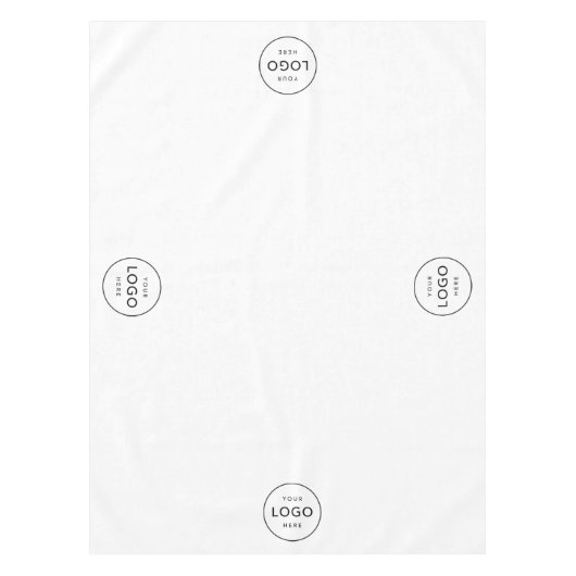 Custom 4 Circle Logo Company Business Restaurant Tafelkleed (Voorkant)