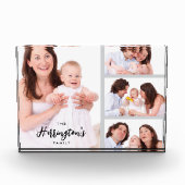Custom 4 Family Photos Collage Rectangle Frame Fotoblokken (Voorkant)