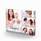Custom 4 Family Photos Collage Rectangle Frame Fotoblokken (Rechts)