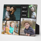 Custom 4 foto collage beste oom ooit fotoplaat (Zijkant)