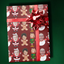 Custom 4 foto familie gezicht foto kerstcadeau