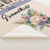 Custom 4 foto kleinkinderen bloemen paarse sherpa deken (3/4)