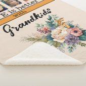 Custom 4 foto kleinkinderen bloemen sinaasappel sherpa deken (3/4)