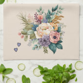 Custom 4 foto kleinkinderen bloemenkledij paarse theedoek (Gevouwen)