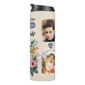 Custom 4 foto kleinkinderen bloemenkledij paarse thermosbeker (Geroteerd rechts)