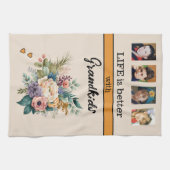 Custom 4 foto kleinkinderen bloemenkleurig sinaasa theedoek (Horizontaal)