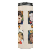Custom 4 foto kleinkinderen bloemenkleurig sinaasa thermosbeker (Achterkant)